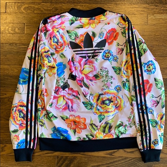 adidas pink floral jacket